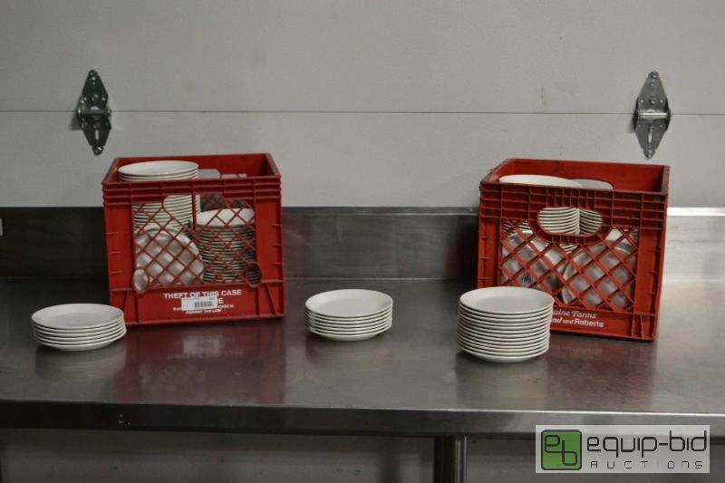 lot 121 image: Lot of 6.5 Inch White China PlatesApproximate...