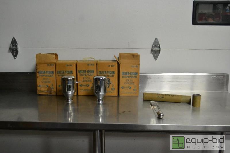 lot 125 image: Lot of New Powdered Soap Dispensers and Oil V...