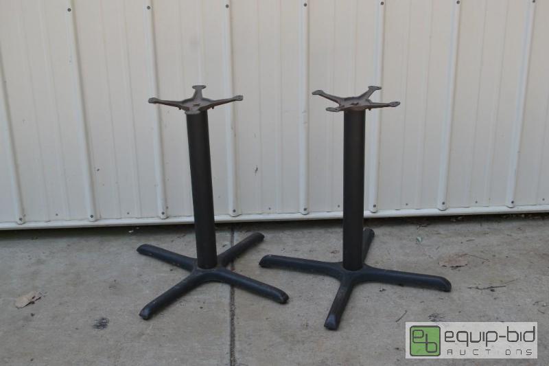 lot 78 image: 2 Iron Table BasesBlack...