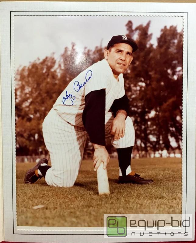 lot 1002 image: YOGI BERRA AUTOGRAPHED 8 X 10 PHOTO WITH CERTIFICATE OF AUTHENTICITY
