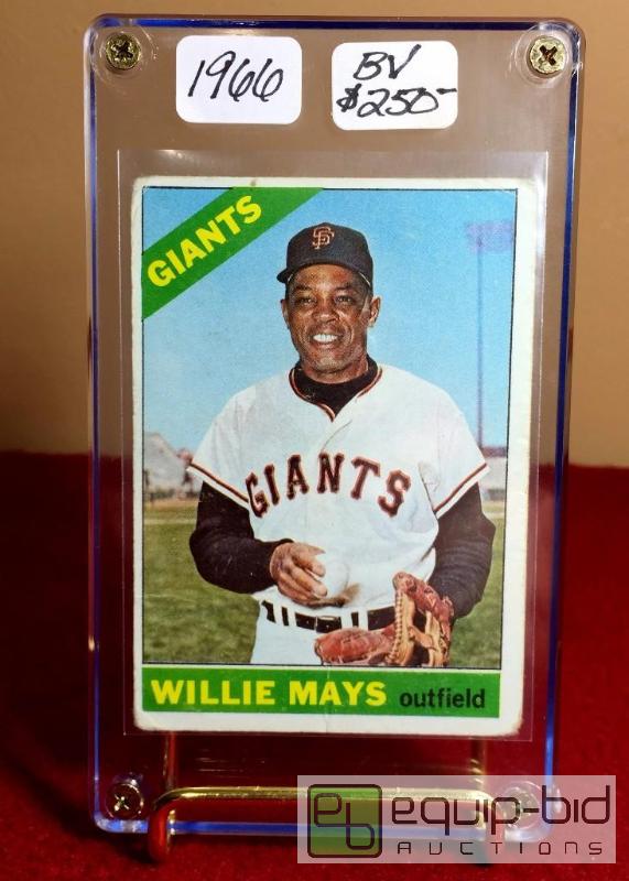 lot 1003 image: 1966 TOPPS WILLIE MAYS BOOK VALUE $250