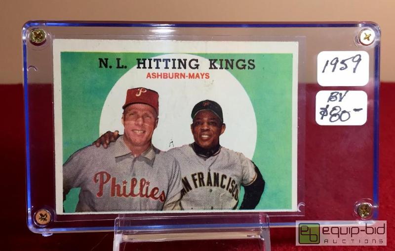 lot 1011 image: 1959 TOPPS WILLIE MAYS&nbsp&amp RICHIE ASHB...