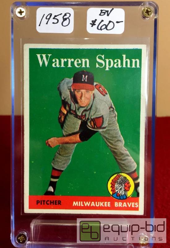 lot 1016 image: 1958 WARREN SPAHN BOOK VALUE $60
