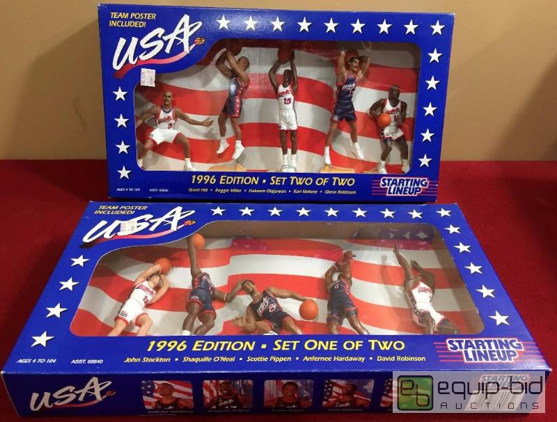 lot 1026 image: TEAM USA BASKETBALL 1996 STARTING LINE UP 2 BOX SET FACTORY SEALED MINT