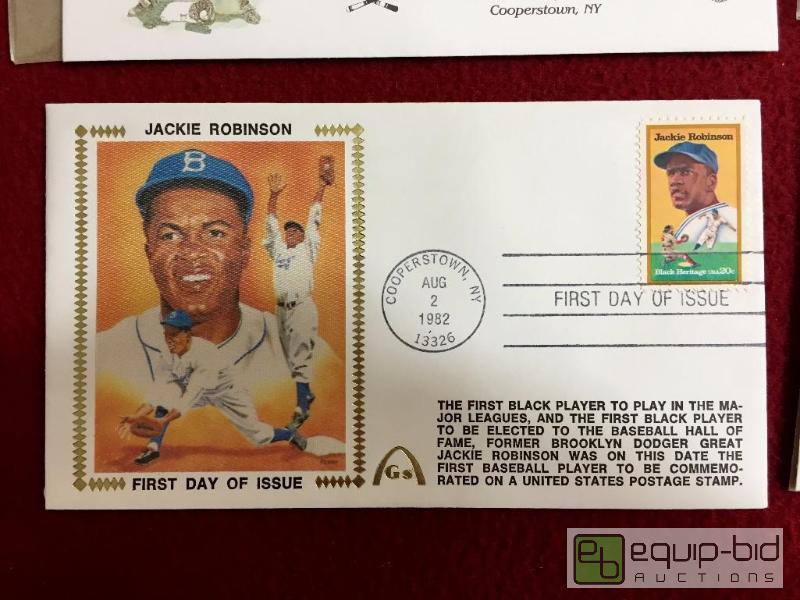 lot 1030 image: BABE RUTH (2 DIFF) JACKIE ROBINSON CARL YAZTREMSKI U.S. POSTAL CACHE - MUST SEE PICS
