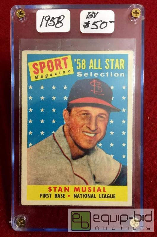 lot 1038 image: 1958 STAN MUSIAL TOPPS ALL STAR BOOK VALUE $50