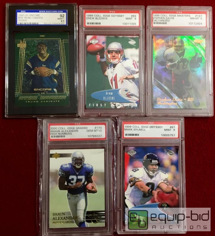 lot 1045 image: (5) GRADED FOOTBALL CARDS PSA 