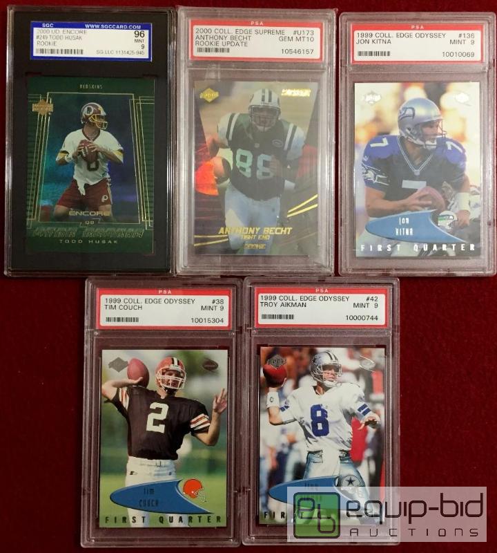 lot 1047 image: (5) GRADED FOOTBALL CARDS PSA - TROY AIKMAN 