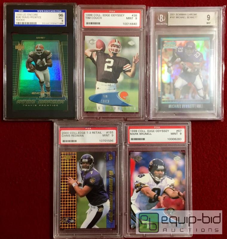 lot 1048 image: (5) GRADED FOOTBALL CARDS PSA 