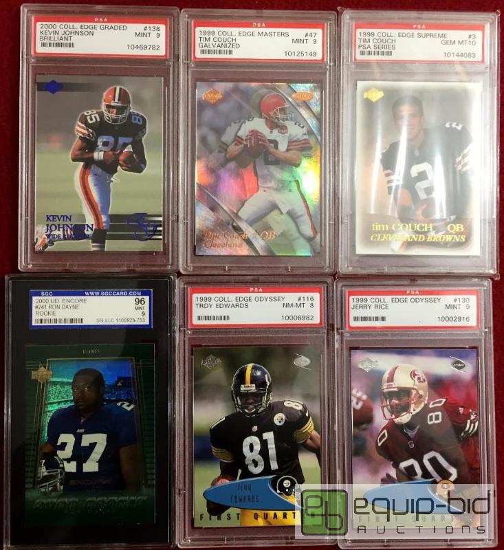 lot 1049 image: (6) GRADED FOOTBALL CARDS PSA - JERRY RICE 