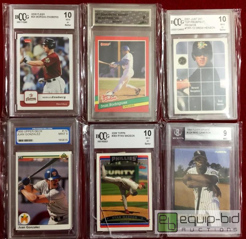 lot 1051 image: (6) GRADED BASEBALL CARDS PSA - IVAN RODRIGUEZ 