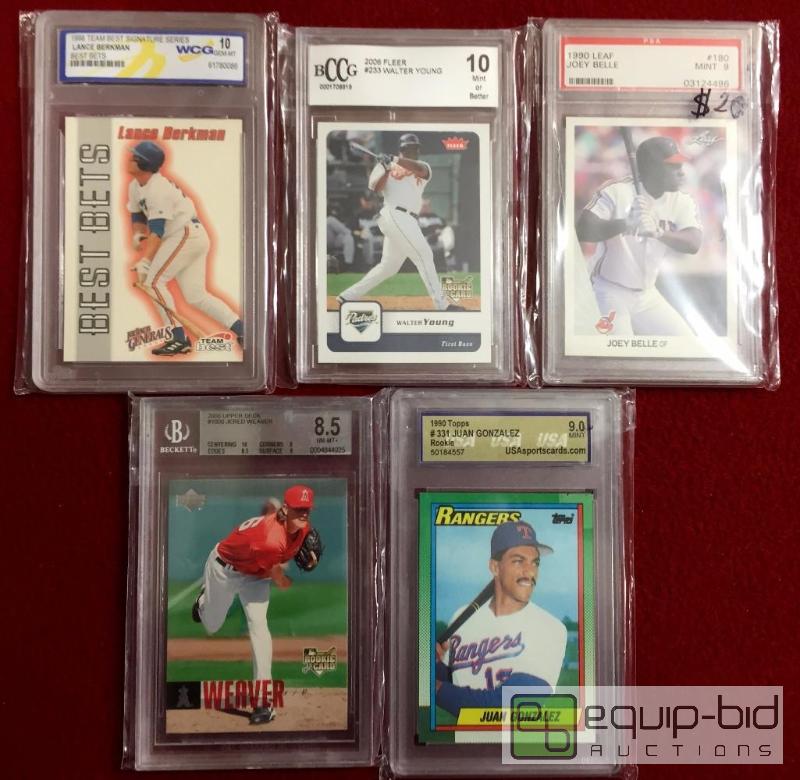 lot 1054 image: (5) GRADED BASEBALL CARDS PSA - GONZALEZ BELLE 