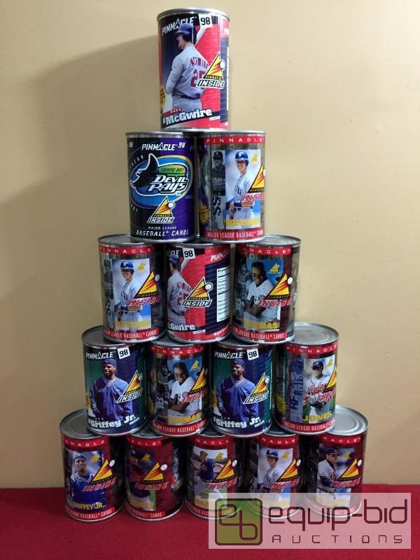 lot 1060 image: 15 LIMITED EDITION 19971998 PINNACLE CARDS IN A CAN - LOST OF INSERTS - MUST SEE PICS