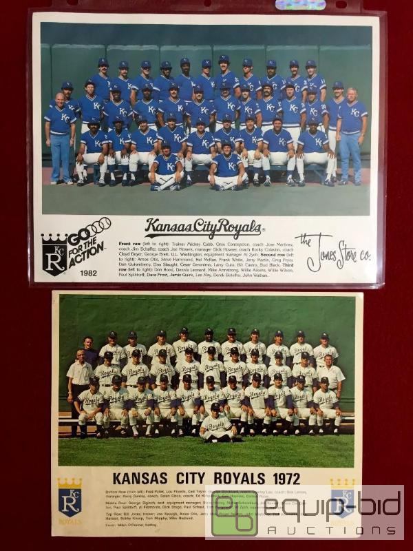 lot 1064 image: ORIGINAL 1972 & 1982 KANSAS CITY ROYALS TEAM PHOTOS