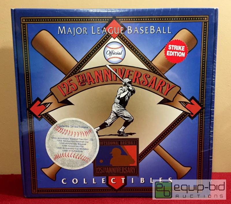 lot 1068 image: RARE FACTORY SEALED 125TH ANNIVERSARY MLB BASEBALL GIFT BOX - MUST SEE PICS $100  VALUE