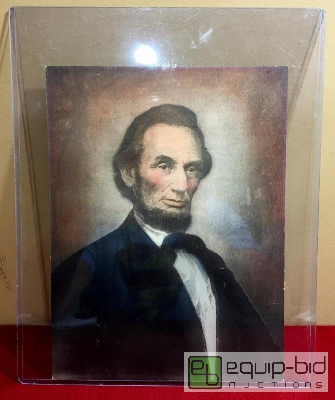 lot 1070 image: VINTAGE ABRAHAM LINCOLN PHOTO PRINT - DATE UNKOWN 9 INCH X 10 INCH