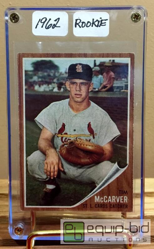 lot 1084 image: 1962 TOPPS TIM McCARVER ROOKIE CARD