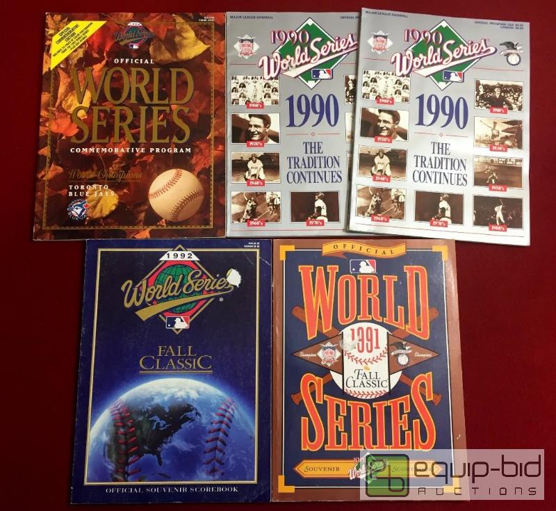 lot 1108 image: (5) MLB WORLD SERIES PROGRAMS - HARD TO FIND