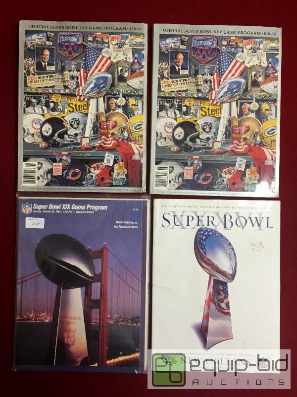 lot 1109 image: (4) RARE SUPER BOWL PROGRAMS