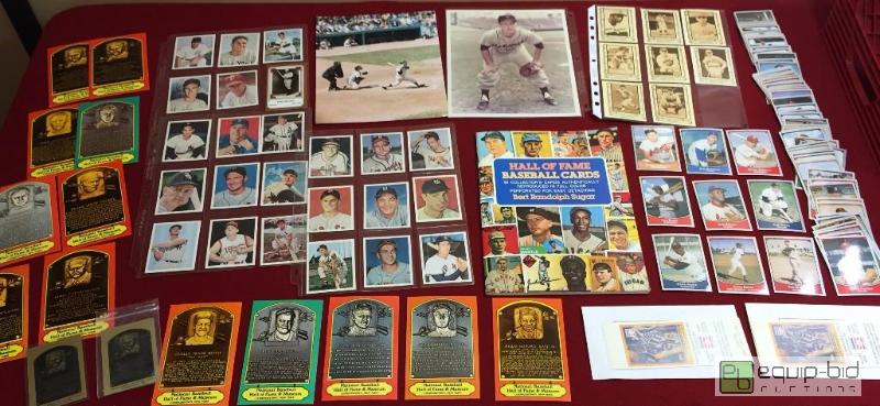 lot 1124 image: HALL OF FAME LOT - THROWBACKS POSTCARDS AND MORE