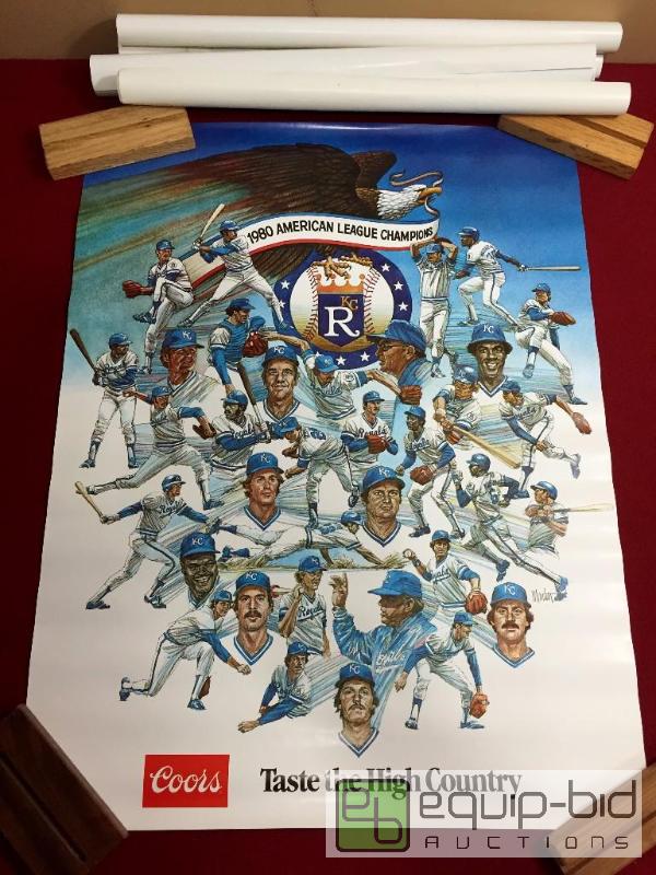 lot 1134 image: (5) RARE 1980 ROYALS AMERICAN LEAGUE CHAMPIONS POSTERS