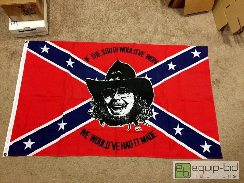 lot 1147 image: 3FT X 5FT HANK WILLIAMS JR. GIANT FLAG