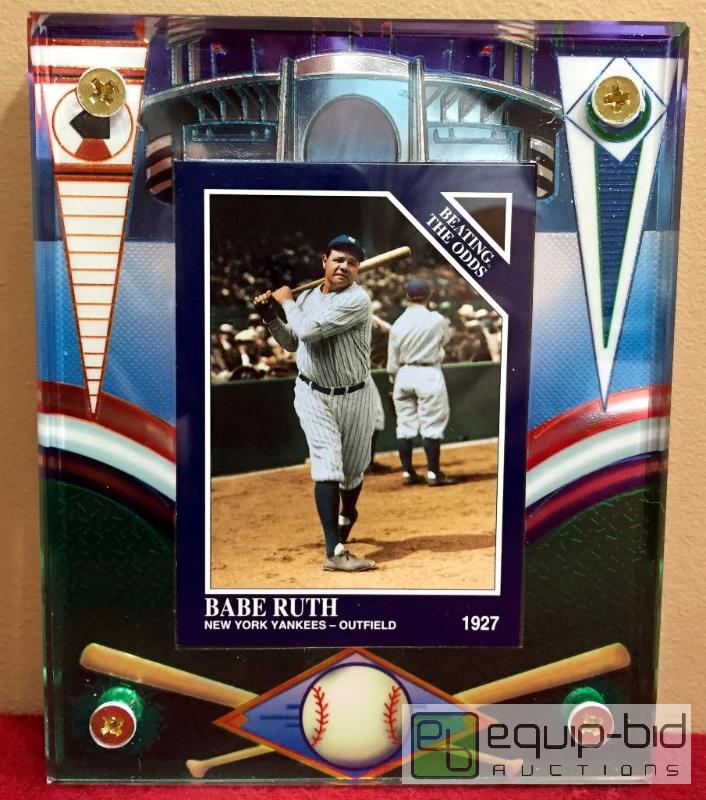 lot 1150 image: EXTREMELY RARE BABE RUTH PROTOTYPE CARD IN GORGEOUS DISPLAY HOLDER