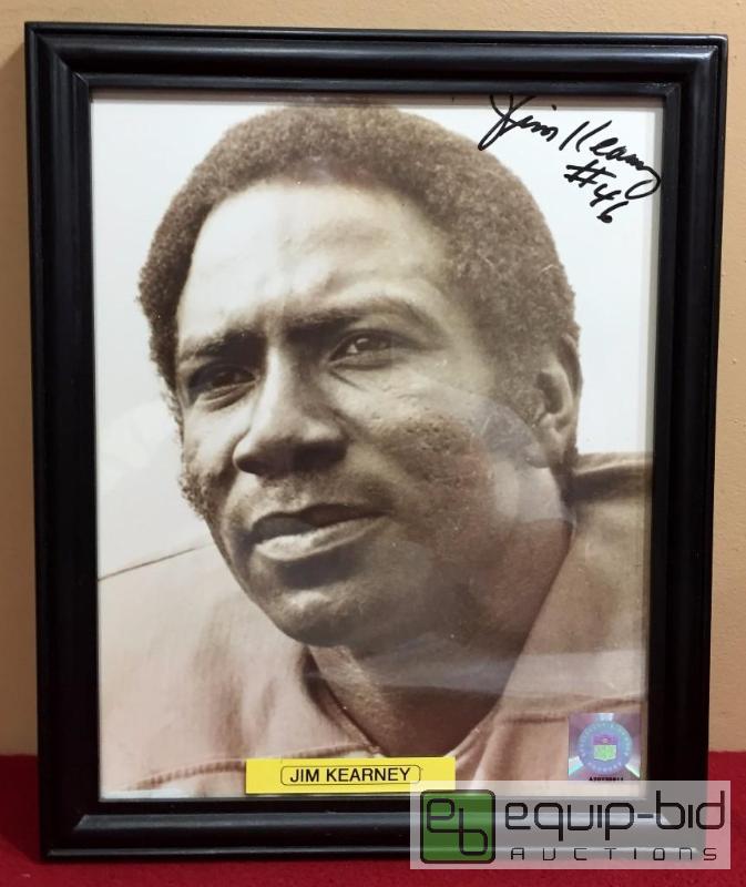 lot 1153 image: JIM KEARNEY FRAMED AUTHENTIC AUTOGRAPHED 8 X 10 PHOTO WITH COA 1969 CHIEFS SUPERBOWL CHAMP MEMBER