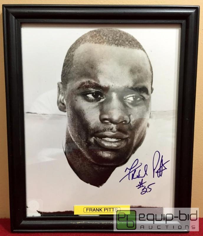 lot 1158 image: FRANK PITTS FRAMED AUTHENTIC AUTOGRAPHED 8 X 10 PHOTO WITH COA 1969 CHIEFS SUPERBOWL CHAMP PLAYER