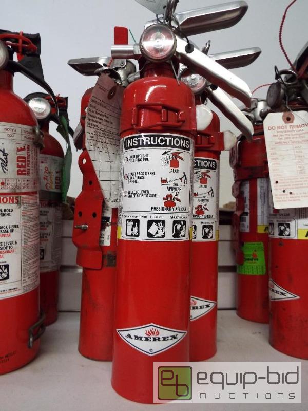 lot 1050C image: Lot of 5 Amerex Fire Extinguishers    See Pi...