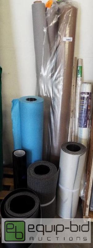 lot 5655 image: Lot of Rolled Goods&nbsp   Qty 1 Roll of Aqu...