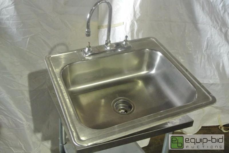 lot 637 image: Drop In Stainless Sink with Faucet