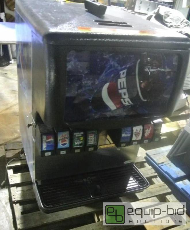 lot 641 image: Counter Top 8 Flavor Soda Machine with Ice Dispenser