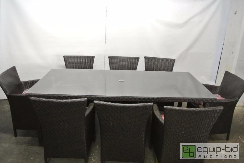 lot 2040 image: Sears Osporne 9pc Patio Set