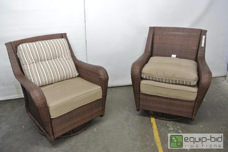 lot 2046 image: Ty Pennington 2pc Outdoor Swivel Gliders