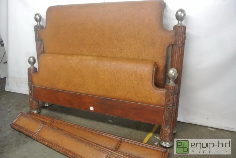 lot 2067 image: Large Solid Wood Bed Frame for a King Size Bed