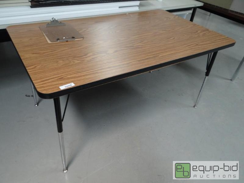 lot 126 image: Office work table with adjustable legs....