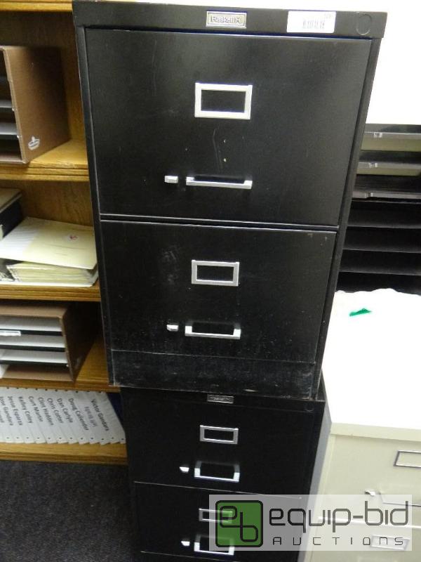 lot 129 image: Lot of 2- 2 dr file cabinets,...