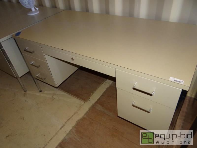 lot 149 image: Office desk with 6 drawers,...