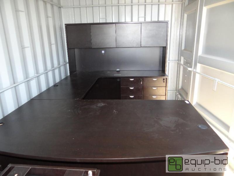 lot 158 image: Beautiful executive desk set with back deskh...