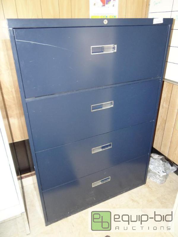 lot 164 image: 4 drawer lateral file cabinet....