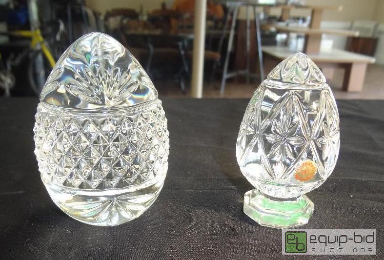 lot 65 image: Pair of Crystal Eggs...