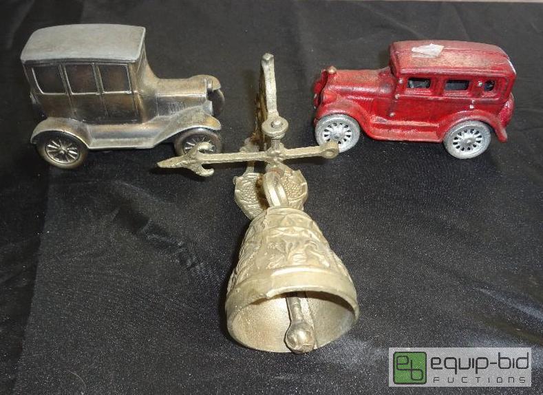 lot 91 image: Brass Door Bell, Cast Iron Car etc. Lot...
