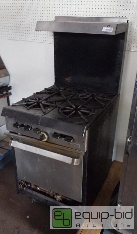 lot 1009 image: Wolf 4 burner range with oven  Natural Gas 24...