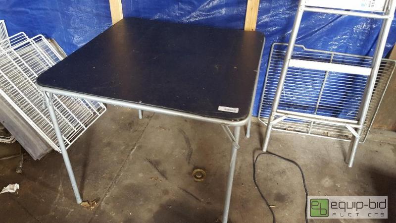 lot 1023 image: Black folding table  32x32x28...