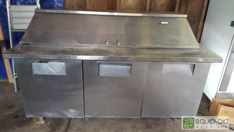 lot 1030 image: True 72&quot megatop prep table  Needs work...