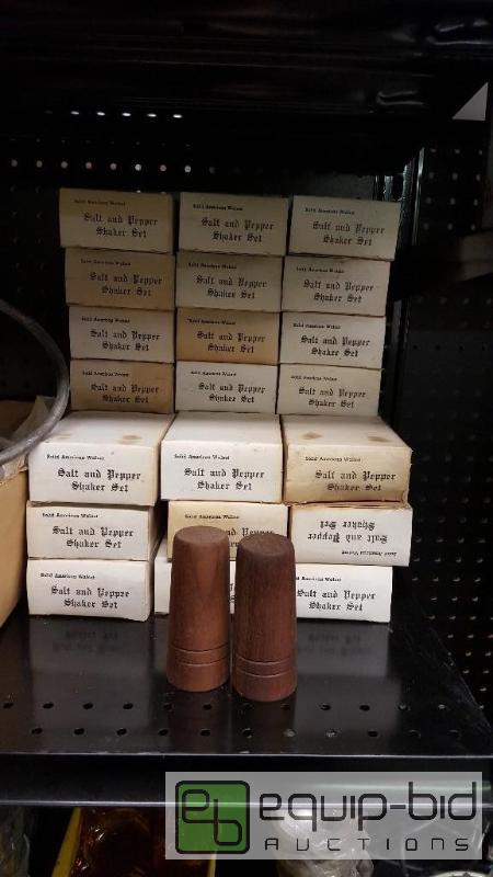 lot 1057 image: Lot (30) wooden salt and pepper shaker sets...