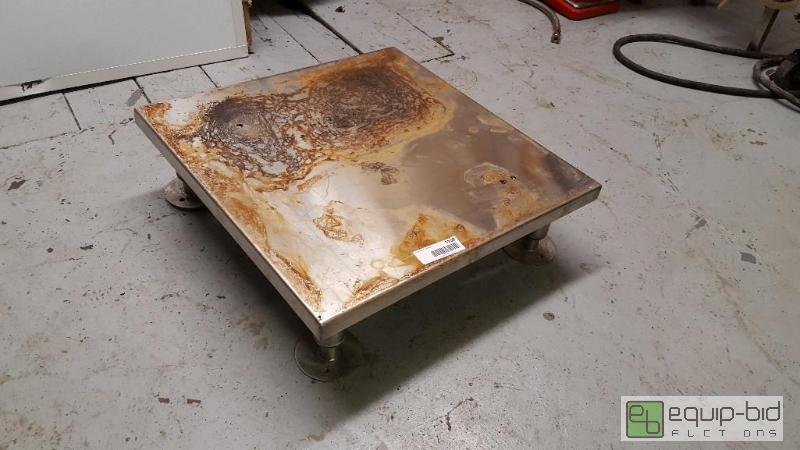 lot 1108 image: Stainless steel mixerequipment stand...