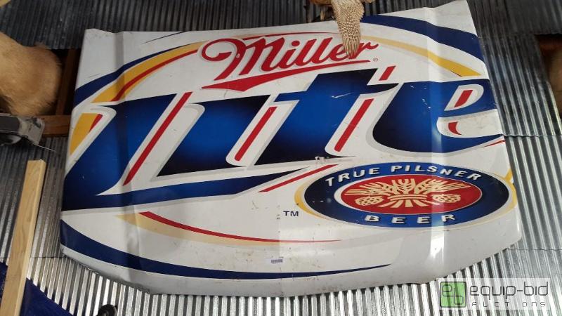 lot 1118 image: Miller Lite full size car hood replica...