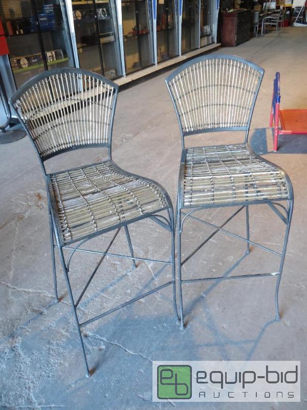 lot 503 image: Rod Iron Outdoor Chairs